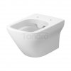 CERSANIT - Set B573 MATOWY BIAŁY - miska zawieszana  LARGA SQUARE CleanOn z deską SLIM WRAP duroplastowa antybakteryjna wolnoopadająca z funkcją łatwego wypinania  S701-609